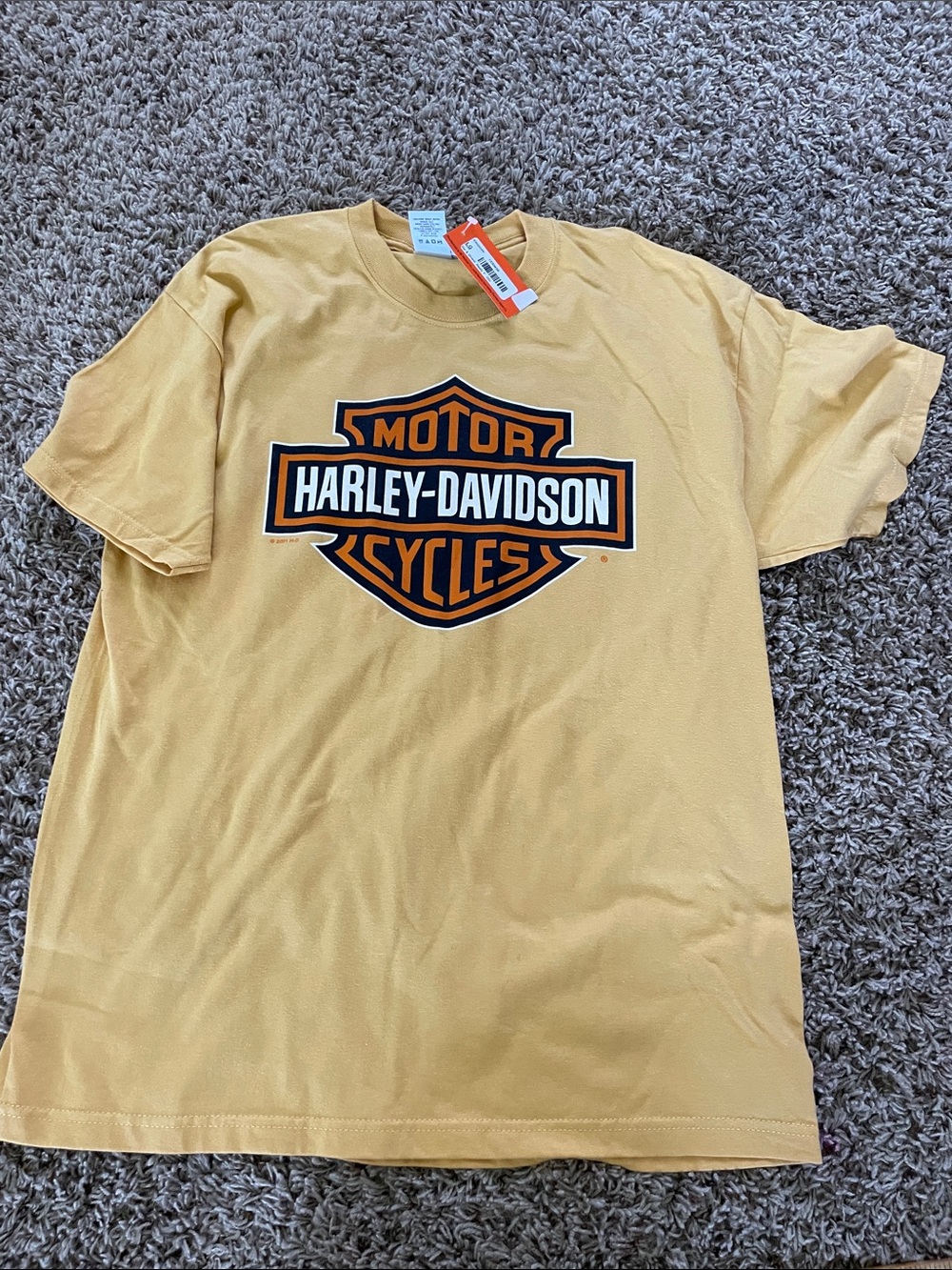 Harley-Davidson Mustard Short Sleeve Tee with Shield Logo